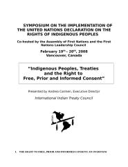 Final rev. paper on FPIC, Treaties and the UN Dec, Andrea Carmen, 22408.doc