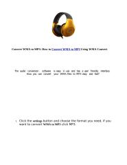 How to convert wma to mp3.doc