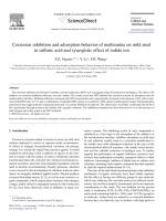 corrosion inhibition and adsorption behavior of methionine on mild steel in sulfuric acid and synergistic effect of iodide ion.pdf